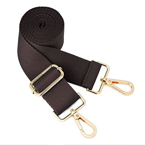 ZOOEASS Wide Shoulder Strap (Solid),Adjustable Replacement Belt Crossbody Canvas Bag Handbag - color: Coffee