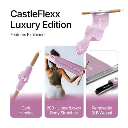CastleFlexx Mobility and Full Body Strengthening Device - color: Pink, size: Large 5'9 - 6'2
