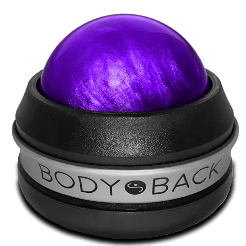 Body Back Massage Roller Ball - Body & Neck Massager for Muscle Recovery - color: Purple