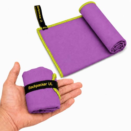 Elite Trail Magic Backpacking Ultralight Quick Dry Microfiber Soft Fast Drying Hand and Face Towel Wash Cloth Camping Yoga Hiking Active Lifestyle Small - color: Purple