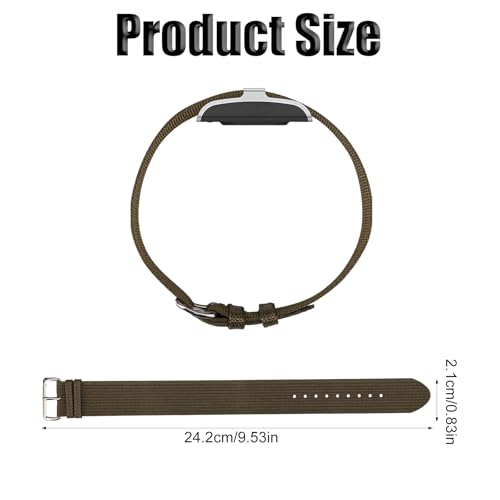 Replacement Nylon Loop for Hume Band, Soft Breathable Woven Wristband with Adjustable Metal Buckle for Hume Health Band Fitness Tracker All-Day Comfort Wear - color: green
