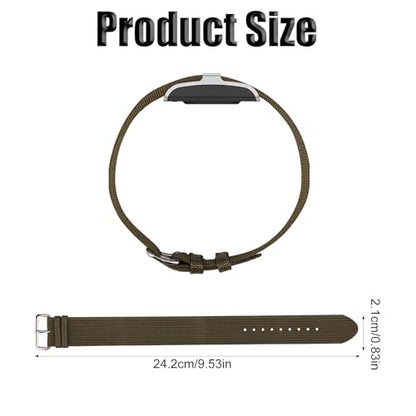 Replacement Nylon Loop for Hume Band, Soft Breathable Woven Wristband with Adjustable Metal Buckle for Hume Health Band Fitness Tracker All-Day Comfort Wear - color: green