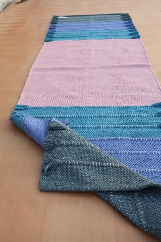 Jaipur art & Rugs Cotton Yoga Mat - Eco-Friendly Hand-Woven Rug - Non Slip & Thick (24”x72”x5mm) for Everyday Fitness at Home - Comfortable Extra-Long - color: Multi 4