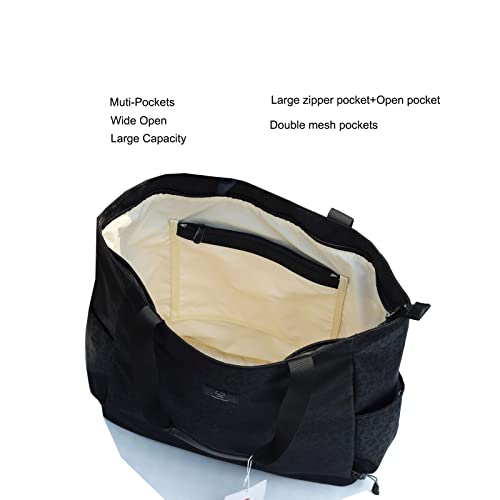 ESVAN Yoga Mat Bag Yoga Tote Carrier Shoulder Bag Carryall Tote for Office,Yoga,Pilates,Travel,Beach and Gym - color: A Black