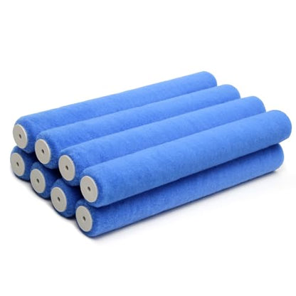 VOOMEY 18 Inch Paint Roller, 8 Pack Spiral Crimped Polyester Fiber Large Paint Roller Covers, Professional 18in Rollers for Painting Walls & Ceilings, Interior & Exterior Use - size: 18inch 8pcs(blue)
