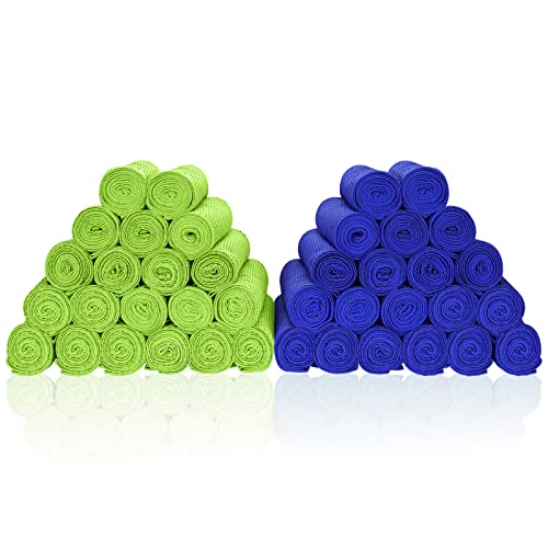 Cooling Towels 40 Pack 40"x 12", 160gsm Bulk Cool Towels, Soft Breathable, Super Absorbent, Quick Cold Towel, for Bowling, Yoga, Travel, Camping, Golf, Football, Hiking, Outdoor Work - color: 20green,20dark Blue