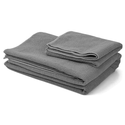 BalanceFrom 7-Piece Yoga Set with 71x24x0.5 Inches Extra Thick Mat and Carrying Sling – Includes 2 Blocks, Stretch Strap, 2 Towels, and Knee Pad for Home, Studio, and Gym Workouts - color: Gray