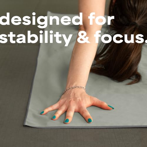 S&T INC. Aura Microfiber Yoga Mat Towel, 26.5" x 72", Grey | Soft and Absorbent, Quick-Dry for Gym, Pilates, and Hot Yoga, Compact for Gym Bag, Machine Washable - color: Grey