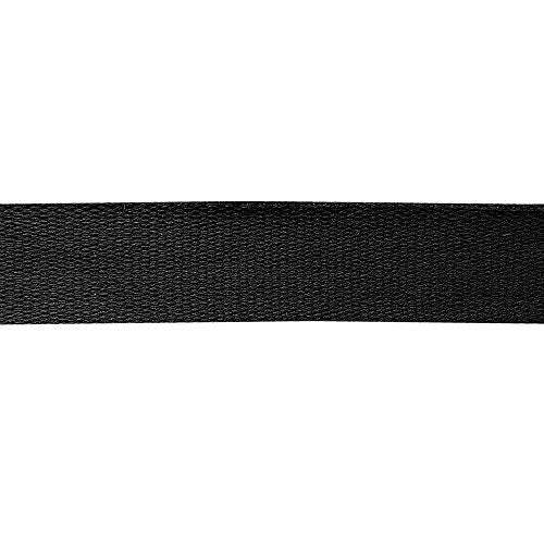 QIANF 1 Inch Black Heavy Cotton Webbing 25 Yards for Bags Backpack Straps Belts Tote Bag Handles Pet Collars Fabric Purse Making Crafts - color: Black, size: 1"-25 Yard
