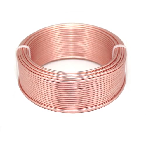 90 Feet Bendable Aluminum Craft Wire 2mm Metal Wire for Sculpting Bonsai Training Doll Skeletons DIY Jewelry Making Armature Making Wire Weaving (Copper) - color: Copper