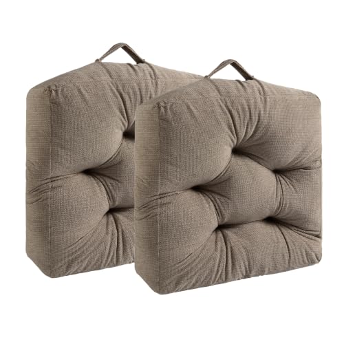 Floor Pillow Cushion with Handle for Adults Women Men - color: Brown, Square
