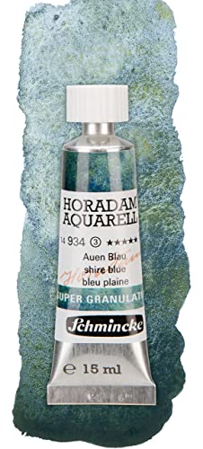 Schmincke - HORADAM® AQUARELL, Super Granulation, 14 934 006 Shire Blue, 15 ml tube, very strong granulating colors, finest, super granulating watercolors | 15 ml - color: 934 shire blue, size: 0.51 Fl Oz (Pack of 1)