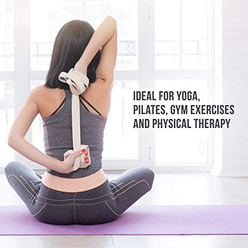 Stretching Straps and Yoga Blocks - Yoga Beginner Kit for Pilates & Gym