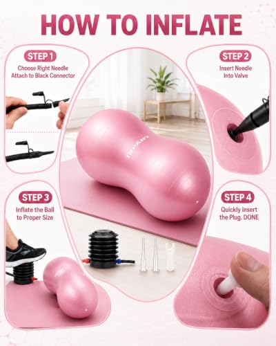 INPANY Peanut Exercise Ball for Labor, Physical Therapy & Fitness - color: Pink