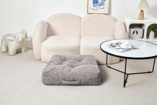 Floor Cushion Pillow, Portable Large - color: Square, Gray