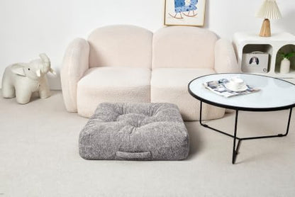 Floor Cushion Pillow, Portable Large - color: Square, Gray