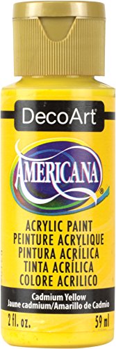 DecoArt Americana Acrylic Paint, 2-Ounce, Cadmium Yellow - color: Cadmium Yellow, size: 2 Fl Oz (Pack of 1)