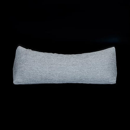 Buckwheat Neck Support Pillow Cervical Neck Cylinder Bolster Pillow,Buckwheat Hulls Adjustable Roll Pillow,Neck Pain Relief for Back and Side Sleepers Round Pillows for Lunch Break Grey, 6*15 inch - color: Grey