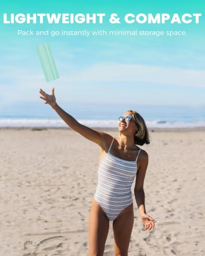 Turkish Beach Towels Swim Towel Long Lounge Chair Accessories Oversized Sand Free Compact Beach Umbrella Tent Shelter Canopy Chair Clips Gear Beach Game Toy Summer Vacation Essentials Must Haves - color: Thinner Holiday Green