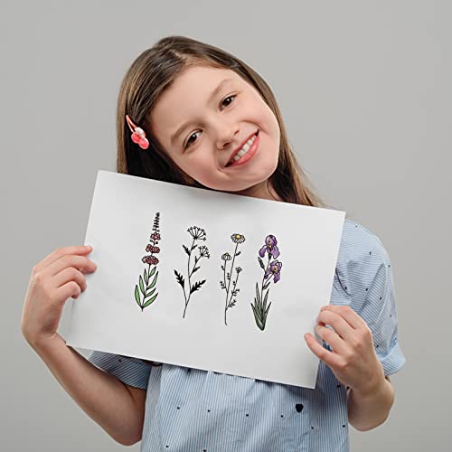 OLYCRAFT 2pcs Silk Screen Printing Stencils Floral Pattern Self Adhesive Mesh Transfers Stencil Reusable Wild Flower Silkscreen Stencils for Printing on Wood T-Shirts - 5.5x7.7 Inch - color: Wild Flower