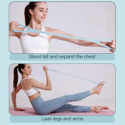 2026 Upgraded Figure 8 Resistance Band for Physical Therapy, Shoulder Back Arm Exercise Bands, 3 Resistance Levels for 15 25 35lb for Kids Adult Elderly - color: 25LB Blue
