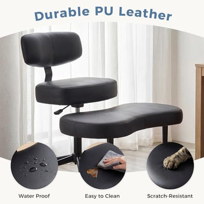 DUMOS ADHD Meditation Chair, Cross Legged Home Office Desk Chair - color: Black