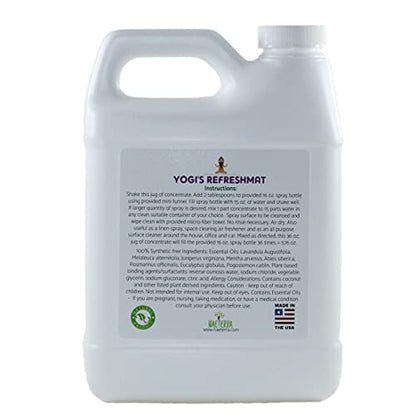 Naeterra Aromatherapy Cleaning Concentrate Yogi's Refreshmat Ultra Concentrated Yoga Mat Cleaner & Refresher - Makes up to 4.5 Gallons