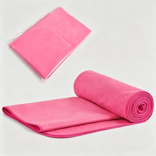Microfiber Quick Dry Sports Towels, Absorbent Gym Towels, Lightweight Portable Sweat Towels for Yoga, Travel & Outdoor Sports (Rose,40 * 80cm) - color: Rose, size: Medium