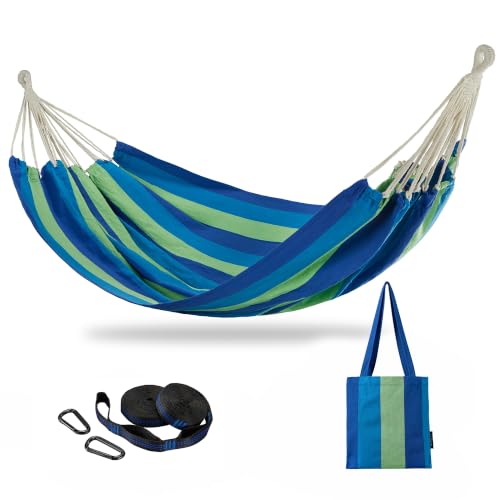 Brazilian Double Hammock with Tree Straps, King Size, 500 lbs Capacity - color: Red Stripe, size: XX-Large