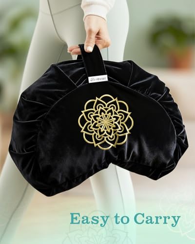 Hihealer Crescent Meditation Cushion and Lavender Eye Pillow