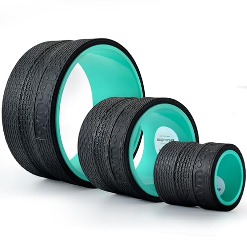 GymCope 3-Pack Back Roller Wheel Set, Spine-Safe Groove, 500 lbs | 1/2in sweat-resistant foam over ABS core, 3-pack 4in 6in 10in wheels, spine-safe groove, 500 lbs, yoga pilates gym, pvc free - style: 3Pack(4"+6"+10")-Black