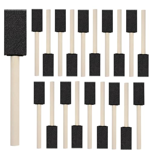 20 Pcs Foam Paint Brushes, 1'' Sponge Paint Brush, Foam Brushes for Painting, Craft, Staining, Varnish, Touch Up - size: 20 Packs 1 inch