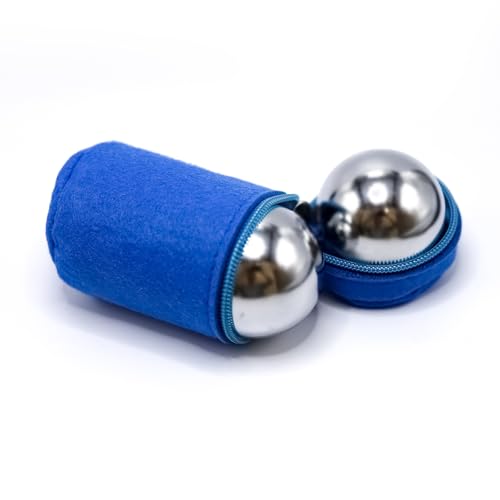 2.1-inch Stainless Steel Baoding Balls – Hand Exercise & Meditation Tools for Stress Relief, Office or Home Use (Without Bell Sound) - size: 2.1 Inch (without bell sound)