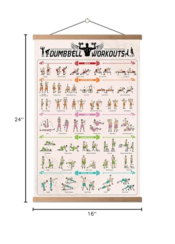 Gym Poster Decorative Painting Print on Canvas Living Room Posters Bedroom Wall Art 40x60cm with Frame - color: Dumbbell Poster