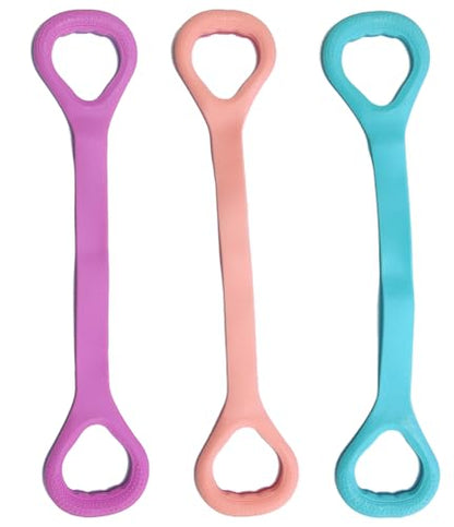 Figure 8 Resistance Bands, Arm Bands with Handles for Women, Workout, 3Pack