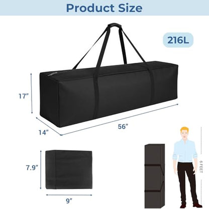 COOLBEBE 56" Sports Duffle Bag - 216L Extra Large Travel Duffel Luggage Bag - size: 56" x 14" x 17"