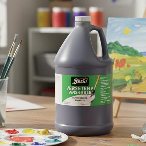 Sax Washable Versatemp Heavy Bodied Tempera Paint, Violet, 1 Gallon