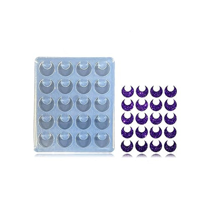 Angel Wings Mini Moon Earring Silicone Molds Resin Mold Epoxy Mold for DIY Earrings, Ear Studs, Key Chains, Pendant, Jewelry Making Crafts, Chocolate Cake Mold - color: Mini Moon