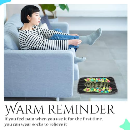 TrelaCo Foot Acupressure Massage Mat with Stones, 13.78 x 13.78 Inches - size: 13.78 x 13.78 Inch