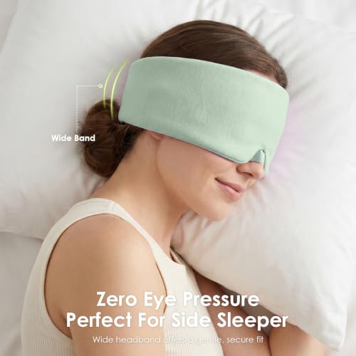MORLIDEN Sleep Mask for Women Men, Light Blocking Eye Mask, Sage - color: Sage Green Ice Silk