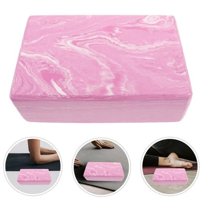 Pink High Density Yoga Block Foam Brick for Exercise and Dance Lightweight Yoga Equipment for Flexibility Balance and Workout Support 8.85X5.90X2.95In
