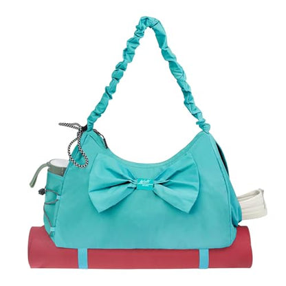 WOLT Gym Bag For Women, Yoga Mat Bag with Shoes Compartment, Wet Pocket and Water Bottle Pocket - color: Green