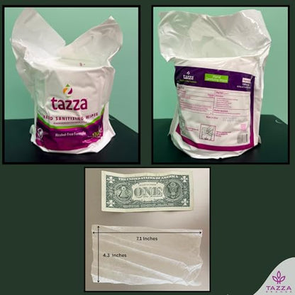 Tazza Wet Wipes, 4 x 1200 Count, Pre Saturated Gym Equipment Cleaning Wipes