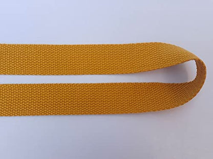 1 Inch Cotton Webbing 10 Yards Cotton Strap for Tote Canvas Bags Crafts Sewing (2047 Mustard Yellow) - color: 2047 Mustard Yellow