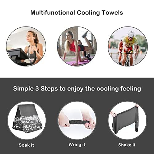 4 Pack Cooling Towels (40"x12") - Instant Cooling Reusable Microfiber Towels for Sports, Gym, Camping, Yoga, Fitness & More - color: 4 Packs Gray