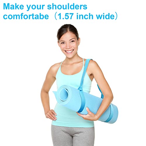 Deekin 4 Pcs Yoga Mat Straps for Carrying Yoga Mat Holder Adjustable Thick Carrier Exercise Sling Cotton Workout Stretching Band for Carrying Large Mats Roller Skate