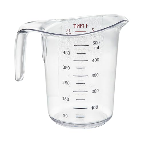 Restaurantware Clear Plastic Pt (Cups) Measuring Cup, 5.3 x 3.8 x 5 In - size: 5.25" × 3.75" × 5.00"