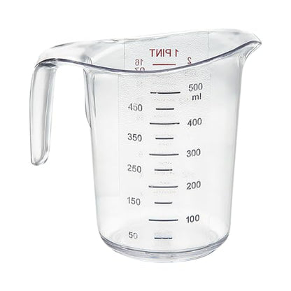 Restaurantware Clear Plastic Pt (Cups) Measuring Cup, 5.3 x 3.8 x 5 In - size: 5.25" × 3.75" × 5.00"