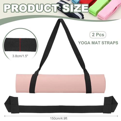 Yoga Mat Straps for Carrying, Adjustable Exercise Mat Sling Holder Multi Purpose Mats Carrier - color: Black