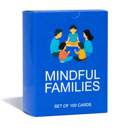 100 Mindful Families Conversation Cards – Mindfulness, Gratitude & Breathing Prompts for Self Care at Home, Travel & Therapy - style: Family Conversation Cards